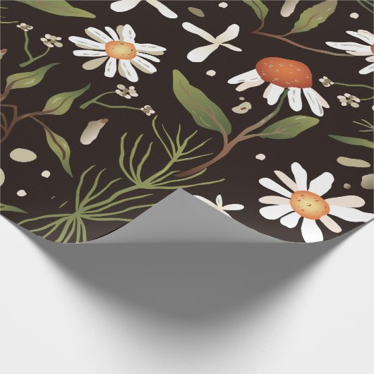 Floral Surface Pattern Mode Spring Cadeaupapier (Hoek)