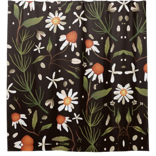 Floral Surface Pattern Mode Spring Douchegordijn (Voorkant)