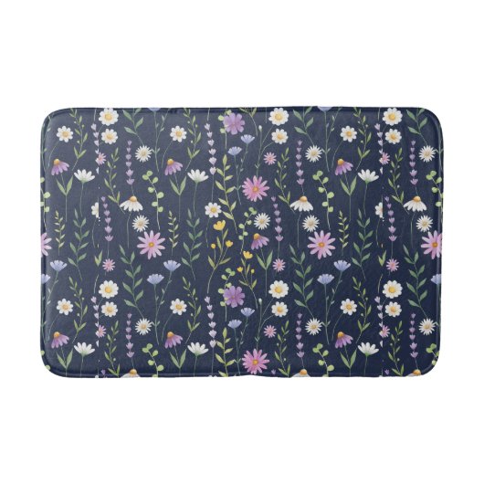 Floral Surface Pattern-Mode Spring Flowers Badmat (Voorkant)