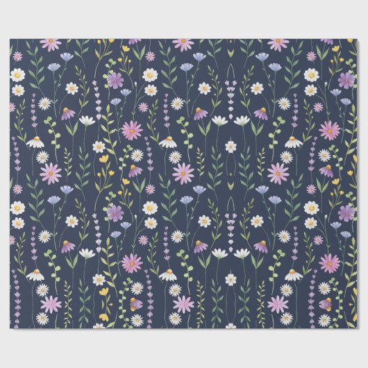 Floral Surface Pattern-Mode Spring Flowers Cadeaupapier (Vlak)