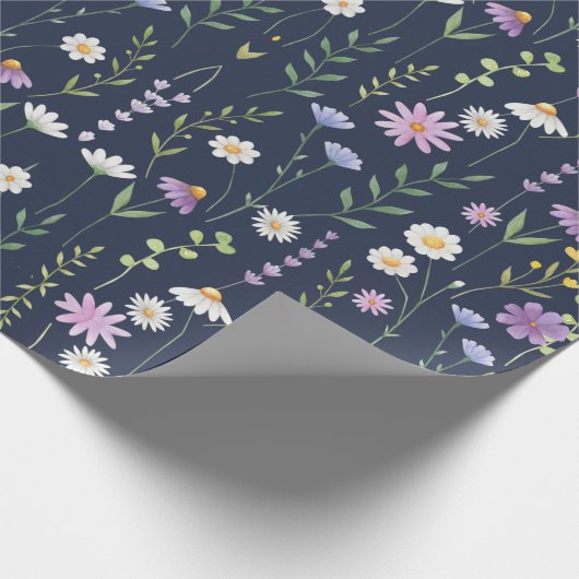 Floral Surface Pattern-Mode Spring Flowers Cadeaupapier (Hoek)