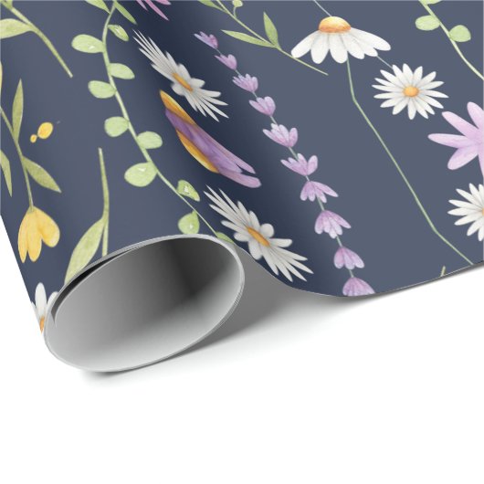 Floral Surface Pattern-Mode Spring Flowers Cadeaupapier (Rol Hoek)