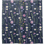 Floral Surface Pattern-Mode Spring Flowers Douchegordijn (Voorkant)