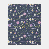 Floral Surface Pattern-Mode Spring Flowers Fleece Deken (Voorkant)