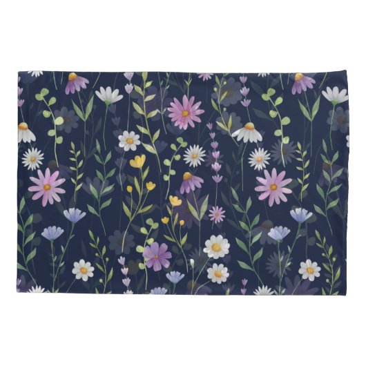 Floral Surface Pattern-Mode Spring Flowers Kussensloop (Achterkant-Links)