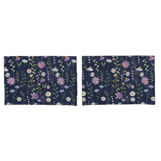 Floral Surface Pattern-Mode Spring Flowers Kussensloop (Voorkant-Set)
