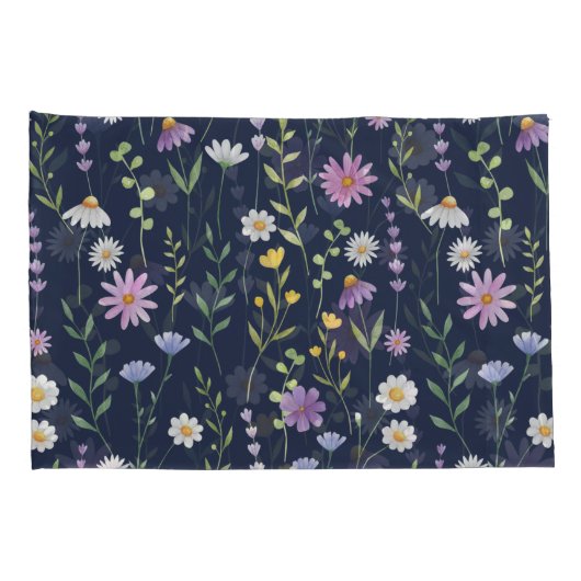 Floral Surface Pattern-Mode Spring Flowers Kussensloop (Achterkant-Rechts)