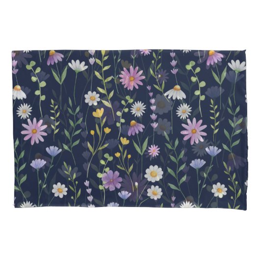 Floral Surface Pattern-Mode Spring Flowers Kussensloop (Voorkant-Links)