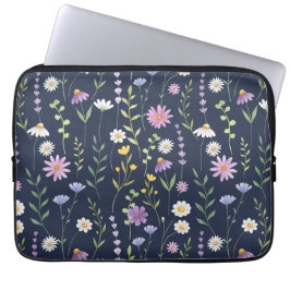 Floral Surface Pattern-Mode Spring Flowers Laptop Sleeve