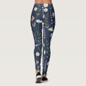 Floral Surface Pattern-Mode Spring Flowers Leggings (Achterkant)