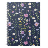 Floral Surface Pattern-Mode Spring Flowers Notitieboek (Voorkant)