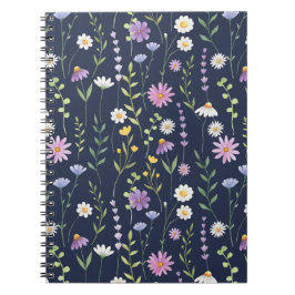 Floral Surface Pattern-Mode Spring Flowers Notitieboek