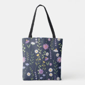 Floral Surface Pattern-Mode Spring Flowers Tote Bag (Achterkant)