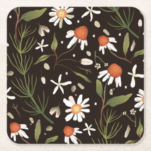 Floral Surface Pattern Mode Spring Kartonnen Onderzetters