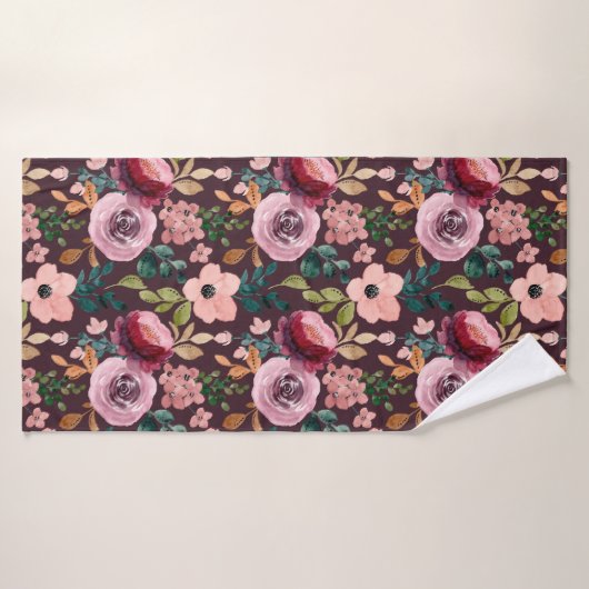 Floral Surface Pattern-Mode Waterverf Kleurrijk Badhanddoek (Badhanddoek)