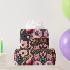 Floral Surface Pattern-Mode Waterverf Kleurrijk Cadeaupapier