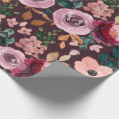 Floral Surface Pattern-Mode Waterverf Kleurrijk Cadeaupapier (Hoek)