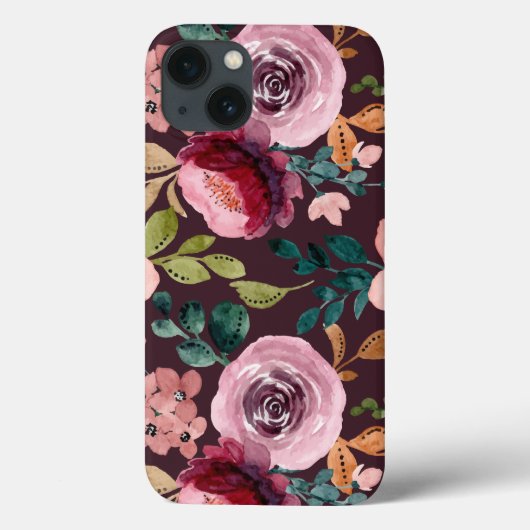 Floral Surface Pattern-Mode Waterverf Kleurrijk Case-Mate iPhone Case (Achterkant)