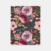 Floral Surface Pattern-Mode Waterverf Kleurrijk Fleece Deken (Voorkant)