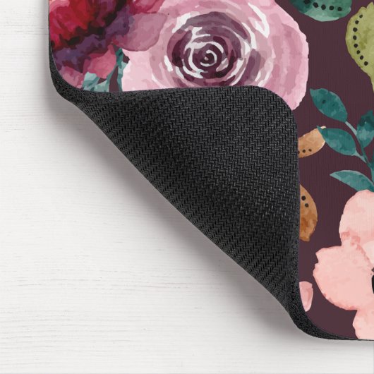 Floral Surface Pattern-Mode Waterverf Kleurrijk Muismat (Hoek)