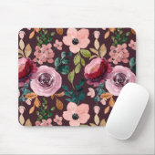 Floral Surface Pattern-Mode Waterverf Kleurrijk Muismat (Met muis)