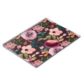 Floral Surface Pattern-Mode Waterverf Kleurrijk Notitieboek (Linkerzijde)