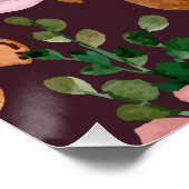 Floral Surface Pattern-Mode Waterverf Kleurrijk Perfect Poster (Hoek)