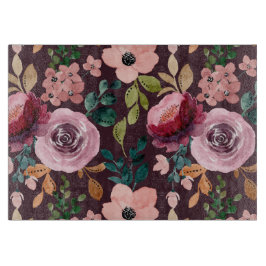 Floral Surface Pattern-Mode Waterverf Kleurrijk Snijplank