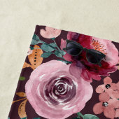 Floral Surface Pattern-Mode Waterverf Kleurrijk Strandlaken (In situ)