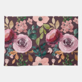 Floral Surface Pattern-Mode Waterverf Kleurrijk Theedoek (Horizontaal)