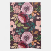 Floral Surface Pattern-Mode Waterverf Kleurrijk Theedoek (Verticaal)
