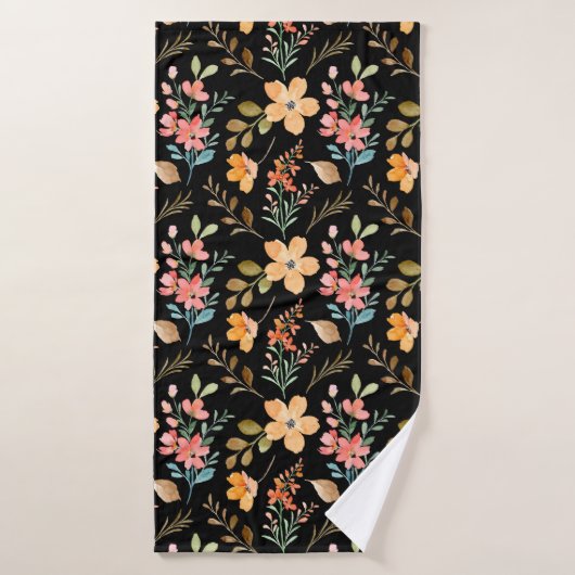 Floral Surface Pattern - Mode Waterverf Spring Badhanddoek (Badhanddoek)