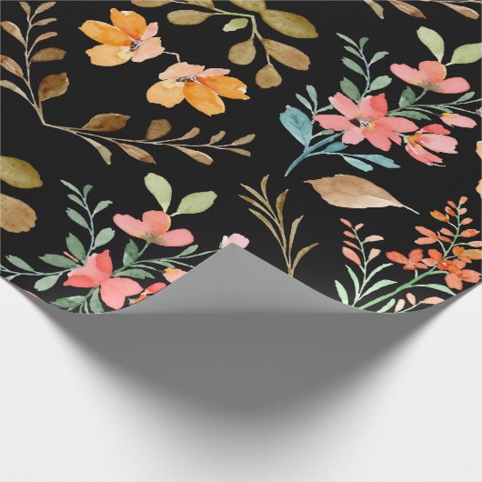 Floral Surface Pattern - Mode Waterverf Spring Cadeaupapier (Hoek)