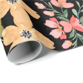 Floral Surface Pattern - Mode Waterverf Spring Cadeaupapier (Rol Hoek)