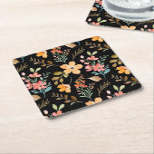 Floral Surface Pattern - Mode Waterverf Spring Kartonnen Onderzetters (Schuin)