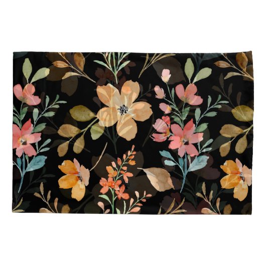 Floral Surface Pattern - Mode Waterverf Spring Kussensloop (Achterkant-Links)