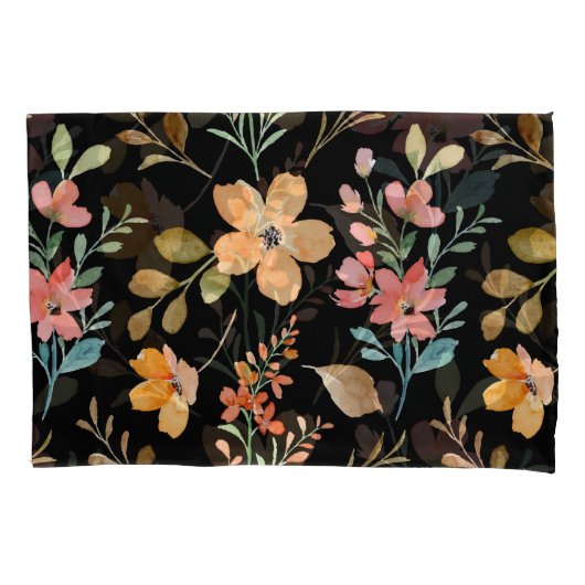 Floral Surface Pattern - Mode Waterverf Spring Kussensloop (Voorkant-Links)