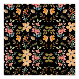 Floral Surface Pattern - Mode Waterverf Spring Perfect Poster