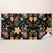 Floral Surface Pattern - Mode Waterverf Spring Strandlaken (Voorkant)