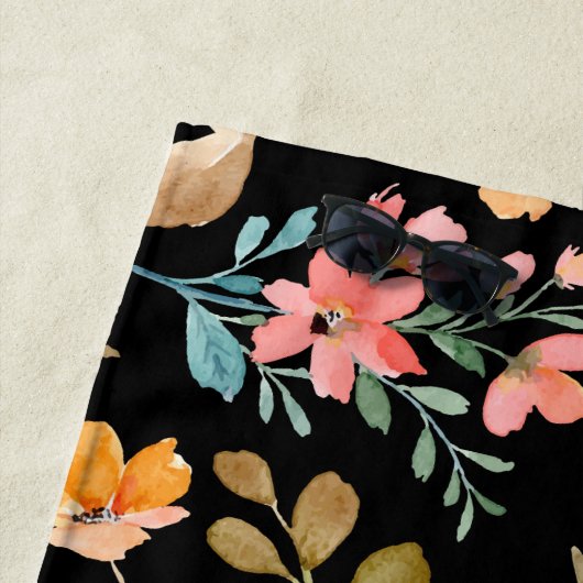 Floral Surface Pattern - Mode Waterverf Spring Strandlaken (In situ)