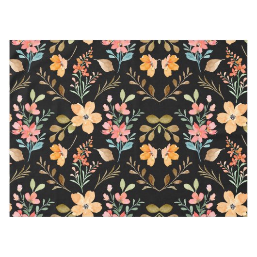 Floral Surface Pattern - Mode Waterverf Spring Tafelkleed (Voorkant (Horizontaal))