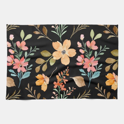 Floral Surface Pattern - Mode Waterverf Spring Theedoek (Horizontaal)