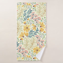 Floral Surface Pattern - Stijlvol Abstract Wallpap Badhanddoek