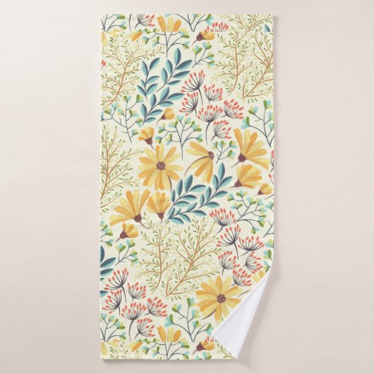 Floral Surface Pattern - Stijlvol Abstract Wallpap Badhanddoek (Badhanddoek)