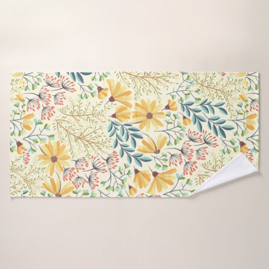 Floral Surface Pattern - Stijlvol Abstract Wallpap Badhanddoek (Badhanddoek)