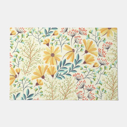 Floral Surface Pattern - Stijlvol Abstract Wallpap Deurmat (Voorkant)