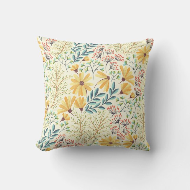 Floral Surface Pattern - Stijlvol Abstract Wallpap Kussen (Voorkant)