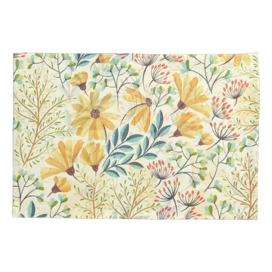 Floral Surface Pattern - Stijlvol Abstract Wallpap Kussensloop (Achterkant-Links)