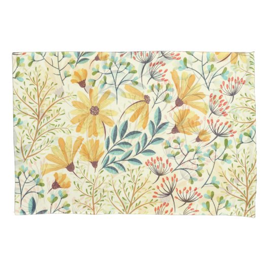 Floral Surface Pattern - Stijlvol Abstract Wallpap Kussensloop (Voorkant-Links)