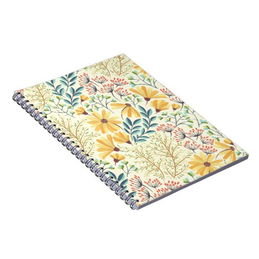 Floral Surface Pattern - Stijlvol Abstract Wallpap Notitieboek (Rechterzijde)